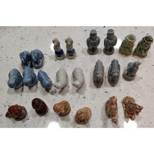 Lot of 22 Wade Porcelain Animal  Figurines England Red Rose Tea Whimsy Vintage
